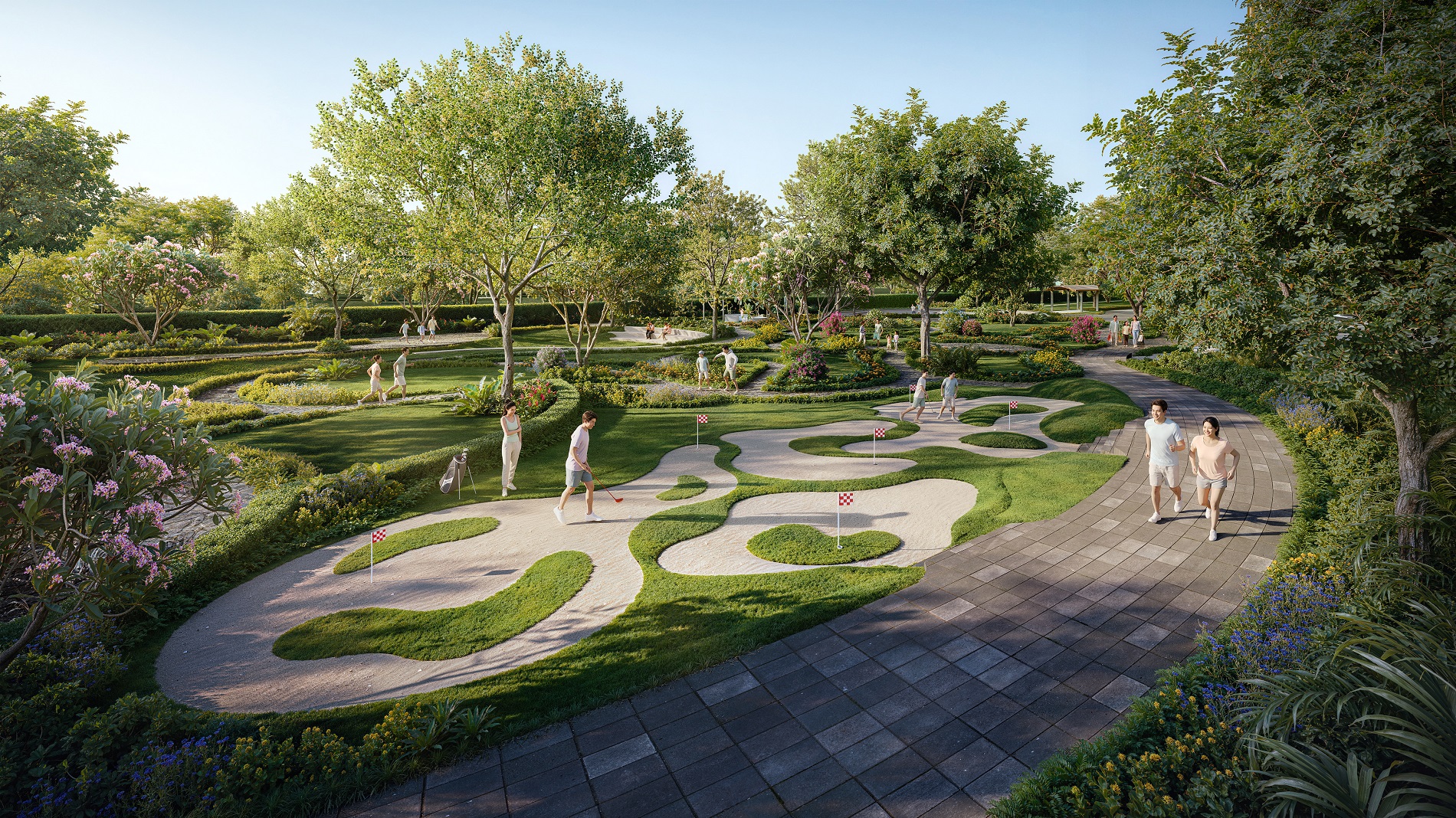 sân tập goft tại dự án norton park 